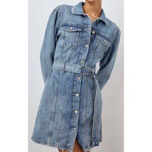 Rails Denim Dress Indigo Griffith Charm Blue XL Western Minimalist Belted NEW